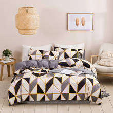 Estilo nórdico treliça conjunto de cama duvet cover king size alta qualidade consolador cama rainha padrão geométrico conjunto colcha 2024 - compre barato