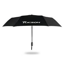 Автоматический ветрозащитный складной зонт для Hyundai Tucson, женские, мужские, дождевые большие деловые зонтики, аксессуары для стайлинга автомобиля 2024 - купить недорого