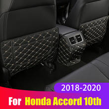 Pu couro banco traseiro do carro anti-chute, almofada de proteção para descanso de braço para honda accord x 10th 2018 2019 2020 acessórios 2024 - compre barato