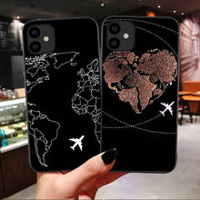 World Map Travel Just Go silicone TPU Cover For iPhone 11 Pro Max life Airplane Soft Case For iPhone 12 6s 7 8 Plus X XR XS Max 2024 - compre barato