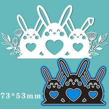 new Metal Cutting Dies Cute Rabbits For Card DIY Scrapbooking stencil Paper Craft Album template Dies 73*53mm 2024 - buy cheap
