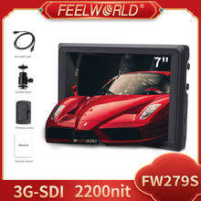 Монитор FEELWORLD FW279S полевой, 7 дюймов, IPS 2200nits 3G-SDI 4K HDMI, 1920X1200 2024 - купить недорого