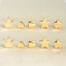 20 PCS Metal Brass Gold Beads Flowers Heart Stars Spacer Beads Flat Beads DIY Accessories For Jewelry Making 2024 - buy cheap