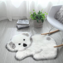 panda Koala Animal Shape Wool-like Rug Mat Living Room Bedroom carpet Hairy Pet Mat non-slip Home Plain Bedroom Decor 2024 - buy cheap