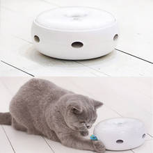 creative electric cat toy smart funny cat stick crazy game spinning turntable cat catch mouse donut automatic turntable cat toy 2024 - buy cheap