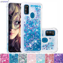 Cute Glitter Liquid Cover for Samsung Galaxy M30s Dynamic Quicksand Fitted Case SM-M307FN/DS SM M307FN/DS Silicone Bumper Cases 2024 - buy cheap