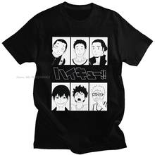 Camiseta del Club de voleibol Haikyuu Karasuno de Japón para hombre, camisa de Manga corta de Anime Kuroo, Bokuto Oya, Manga Shoyo, Camiseta de algodón puro, regalo 2024 - compra barato