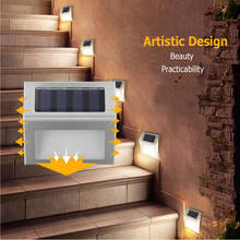 Mini lámpara LED Solar para exteriores, luz de pared impermeable, escalera de sendero, cubierta de escalera, luces de balcón, valla 2024 - compra barato