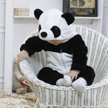 Umorden Baby Panda Kigurumi Cartoon Animal Costume Infant Toddler Child Bodysuit Jumpsuit Onesie Flannel Halloween Fancy Dress 2024 - buy cheap