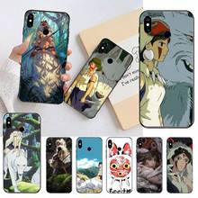 Estúdio ghibli, capa de telefone princesa mononoke para xiaomi redmi note 7 8 9 t k30 max3 9 s 10 pro lite, marca de luxo 2024 - compre barato