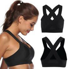 Top Women Yoga Shirts Breathable Mesh Shockproof Gym Running Sports Bra Solid Seamless Fitness Yoga Sport Bh Bra Top Vest 2024 - buy cheap