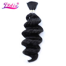 Lydia For Women No Weft  Curly Wave Synthetic Hair Bundles 18"-24" 1PCS Nature Color Bulk Crochet Synthetic Hair Extensions 2024 - buy cheap