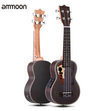 ammoon Spruce 21" Acoustic Ukulele 15 Fret 4 Strings Stringed Musical Instrument with Built-in EQ Pickup 2024 - buy cheap