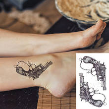 Waterproof Temporary Tattoo Sticker Cross Chain Machine Gun Tatto Flash Tatoo Fake Tattoos Hand Arm Body Art for Men Women 2024 - buy cheap
