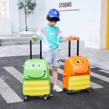 Maleta de viaje con ruedas para niños, Maleta de viaje con diseño de dinosaurio 3D de 20 pulgadas, con ruedas, bonita maleta de cabina 2024 - compra barato