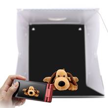 Mini Folding Lightbox Photography Portable Photo Studio Softbox 2 Panel LED Photo Background Kit Light box for DSLR Camera 40*40 2024 - buy cheap