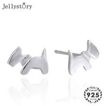 Jellystory-pendientes de tuerca de Plata de Ley 925 para mujer, joyería fina con forma de perro, regalo de fiesta de boda, venta al por mayor 2024 - compra barato