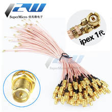 U. fl ipx a RP-SMA cabo de extensão conector fêmea antena rf jumper cabo flexível para RP-SMA jack pci wifi cartão 2024 - compre barato