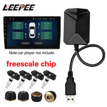 LEEPEE Car TPMS Tire Pressure Monitoring Wireless Transmission TPMS System USB Android Navigation Alarm System With 4 Sensors 2024 - buy cheap