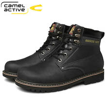 Camel Active New Fashion Outdoor Tooling Boots Genuine Leather Men's Shoes Casual Rubber Non-slip Ankle Boots zapatos de hombre 2024 - buy cheap