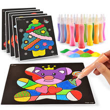 Pintura de areia engarrafada colorida para crianças três tamanhos agitador conjunto bebê criativo artesanal brinquedos de pintura de borracha de meninas diy 2024 - compre barato