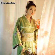 2022 traditional japanese kimono women printing yukata women kimono yukata nightgown sleepwear bathrobe feminino kimono robe 2024 - buy cheap