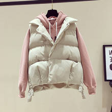Cotton Winter Vest Women Thick Warm Coat Women's Vest Turn-down Collar Solid Coat Padded Jacket Female 2024 - buy cheap