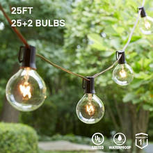 Outdoor Patio String Light 12 25 Clear Globe G40 Bulbs UL CE for Patio Backyard Wedding Gathering Parties Markets Decorative 2024 - buy cheap