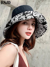 Summer Women Double-sided Flower Print Cotton Sun Hats Ladies Fashion Wide Brim Foldable Sun Bucket Hats Anti-UV Beach Hat Caps 2024 - buy cheap