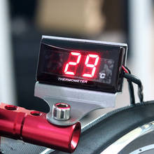 Mini termômetro digital para motocicleta com sensor, termômetro digital lcd com sensor de temperatura e umidade, medidor de temperatura de água 0-120 ℃, para carro e moto 2024 - compre barato