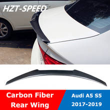 A5 s5 fibra de carbono tronco traseiro asa spoiler para audi a5 s5 rs5 4 portas estilo do carro 2017-2019 2024 - compre barato