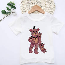 Nova moda criança cinco noite em freddy fnaf t-camisa crianças dos desenhos animados impresso camisetas para meninos/meninas harajuku design 2024 - compre barato