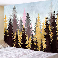 Floresta montanhas tapeçaria parede para casa deco sala de estar quarto parede arte grande tamanho livre caindo 2024 - compre barato