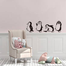 Cute Penguin Cartoon Wall Stickers For Kids Room Bedroom Decoration Vinyl ov261 2024 - buy cheap
