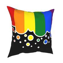 Gay orgulho rainbow bubbles fronha cobre carro lgbt bissexual lésbica queer capa de almofada decoração engraçada 40*40cm 2024 - compre barato