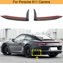 Car Rear Bumper Splitters for Porsche 911 Carrera 4 GTS 3.0T 2017 - 2020 Rear Bumper Splitters Diffuser Spoiler Carbon Fiber 2024 - buy cheap