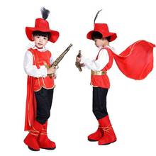 Fantasia vermelha de guerreiro romano, fantasia de príncipe, traje halloween para crianças, natal, carnaval, festa 2024 - compre barato