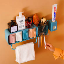 Soporte nórdico para cepillo de dientes, dispensador automático de pasta de dientes con taza, organizador de montaje en pared, accesorios de baño 2024 - compra barato