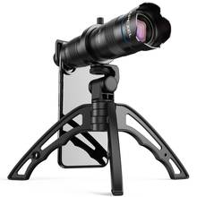 Apexel telefone óptico lente da câmera móvel 36x telefoto telescópio lente monocular + selfie tripé para iphone huawei todos os smartphones 2024 - compre barato