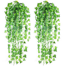 Artificial Plant Vines Wall Hanging Simulation Rattan Leaves Branches Green Plant Ivy Leaf Home Wedding Decoration Plant-Fall 2024 - buy cheap