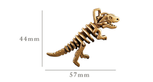 Chaveiro de bronze antigo tiranossauro faça você mesmo, acessório com pingente em miniatura 2024 - compre barato