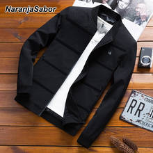 Мужская куртка-пилот NaranjaSabor, Весенняя бейсбольная куртка-бомбер, приталенная куртка в стиле хип-хоп, 4XL, N513 2024 - купить недорого
