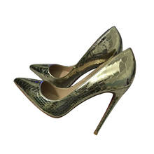 12cm Pumps Sanke Printing Women Shoes Wedding Dress Zapatos Mujer High Heels Sapato Feminino YG012 CHENSIR9 2024 - buy cheap
