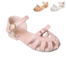 Sandalias de moda para niños y niñas pequeñas, zapatos planos de princesa de Punta cerrada, ligeros, de cuero, para verano, n. ° 21-36 2024 - compra barato