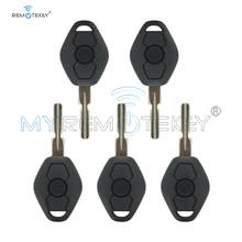 Remtekey capa de chave de carro 3 botões para bmw 3 5 series x3 x5 z4 hu58 capa da chave remota 2024 - compre barato