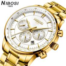 Nibosi 2020 masculino relógios de quartzo marca de luxo superior ouro relógio de negócios masculino relógio de pulso à prova dwaterproof água presente de moda para homem 2024 - compre barato
