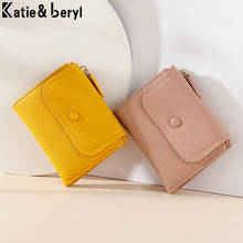 Lychee Pu Leather Small Women Wallet Cute Daily Use Credit Card Holder Three Fold Female Wallets High Quality Women's Coin Purse 2024 - buy cheap