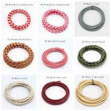 50m VDE 2 Core Round Textile Cable Electrical Wire Color Braided Wire Fabric Cable Vintage Lamp Power Cord 2024 - buy cheap