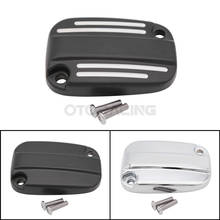 Tampa do reservatório de fluido de freio para motocicleta, tampa do cilindro mestre para fluido de freio direito para harley touring v-haste street electra glide road king 1994-2019 2024 - compre barato