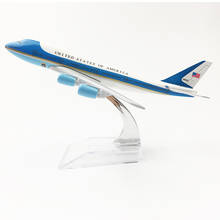 16CM 1:400 Scale Airplanes Air Force One Boeing B747 Model Metal Diecast Aircraft Plane Model Collectible Display Gifts 2024 - buy cheap